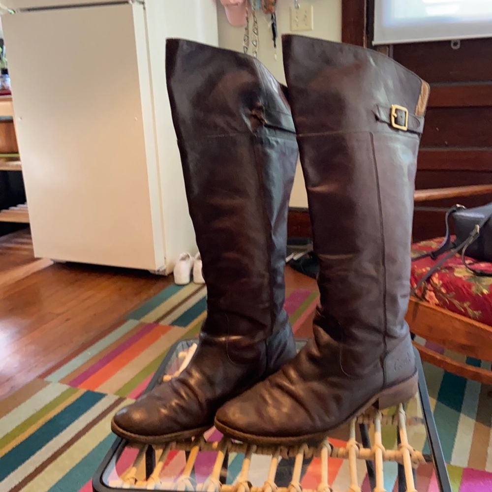 Soft brown leather Coach riding boots 11B